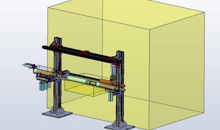 CAD-Modell eines Zylinders in einer Halterung, illustriert für die präzise Produktentwicklung bei GM-Projekt.