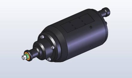 CAD-Modell eines elektrischen Antriebsmotors, konzipiert für die Integration in GM-Projekts Maschinen.